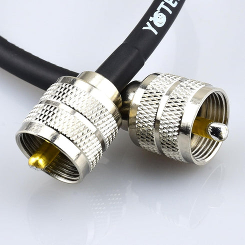 RG8x Coaxial Cable, 3 Pack 1ft Jumper CB Coax Cable with PL259 Male UHF Connector for CB HAM Radio