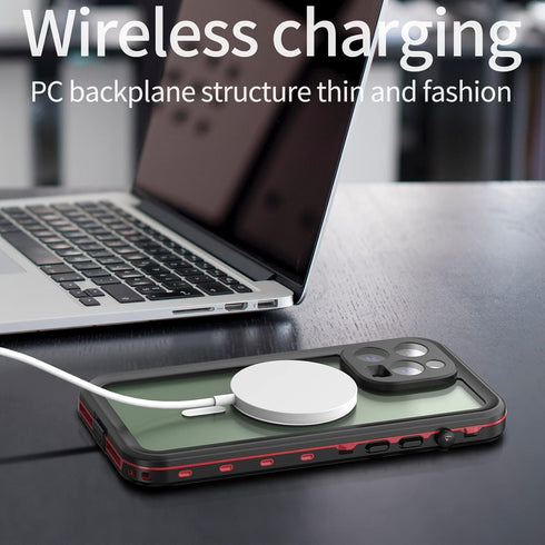 Waterproof Case for iPhone 14 Pro Max, Fully Sealed IP68 Shockproof Dustproof, Built-in Screen Protector, Clear Cover