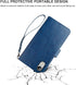 Bocasal iPhone Xr Wallet Case - PU Leather Magnetic Detachable Kickstand with Card Holder, Blue