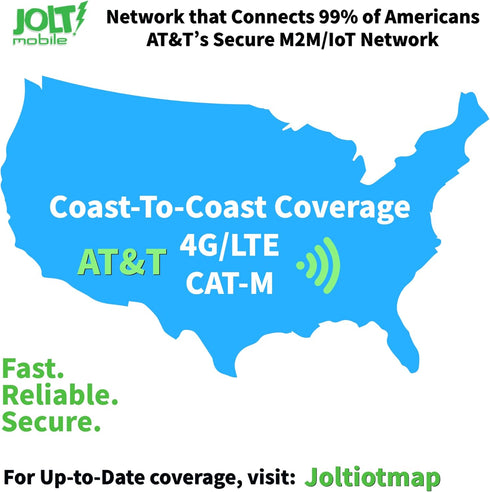Jolt Mobile $7.50 Nationwide AT&T 5G 4G LTE Network – Wearable - Smart Watch SIM Card GPS Tracker SIM Card - 30 Day Service - Triple Cut SIM - Voice-Data - SMS No Contract