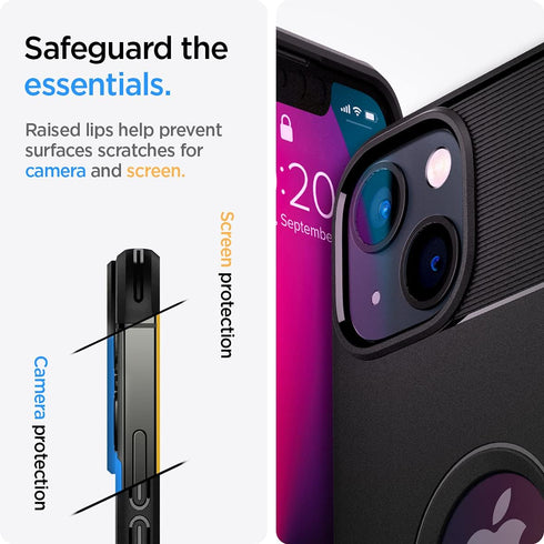 Spigen Rugged Armor Case for iPhone 13 (2021), Matte Black
