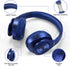 TUINYO Bluetooth Headphones Wireless, Over Ear Stereo Headset with 40H Playtime, Deep Bass, Built-in Mic - Dark Blue