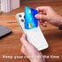 oakxco Phone Wallet Stick On, Secure Silicone Card Holder, Adhesive Pocket Sleeve for ID Credit Card, Clear