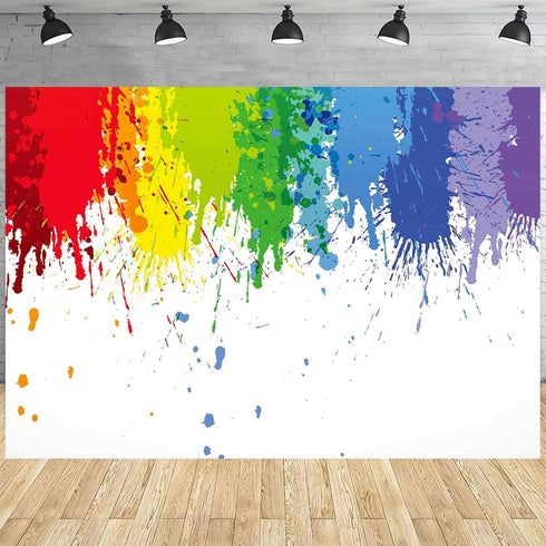 MEETSIOY Paint Splash Party Backdrop - Colorful Abstract Oil Painting Photography Background 5x3ft