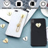 NPENGHUI 12 Pcs Phone Charm Hook Heart-Shaped Universal Adhesive Metal Hook Phone Keychain Hook Surface Plating Heart