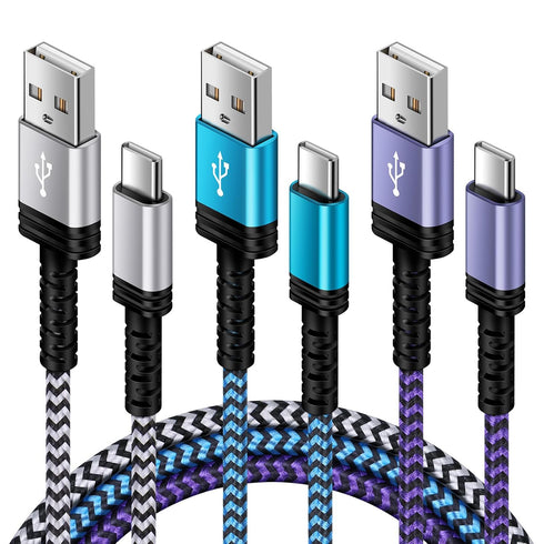 USB C Charger Cable Fast Charger Phone Android Power Cord 5FT/3Pack for Samsung Galaxy S24 S23 Ultra, Pixel 8