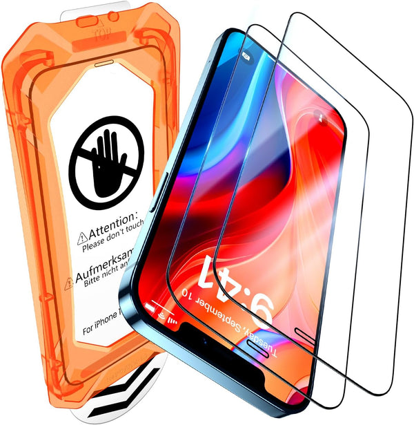 UniqueMe iPhone 12 Pro Max Screen Protector - Military Grade Shatterproof Tempered Glass, 9H+ Hardness, 2 Packs