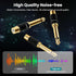 RCA to 1/4 Inch Adapter 2 Pack, 6.35mm TS Mono Male to RCA Female Jack Plug, Gold-Plated Guitar Connectors
