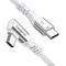 Fasgear 6ft USB C to USB C Cable, 90° Right Angle, 100W Fast Charge, 5A PD, Compatible with MacBook, iPad Pro, Galaxy