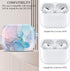 Protective Hard Case with Cleaner Kit Cover Skin Portable Shockproof Women Girls with Keychain for Apple Airpods Pro 2nd Charging Case - Watercolor Marble