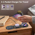Travel Charger for Samsung Multi Devices, Foldable 3 in 1 Wireless Charging Station for Galaxy S24Ultra/S23/S22