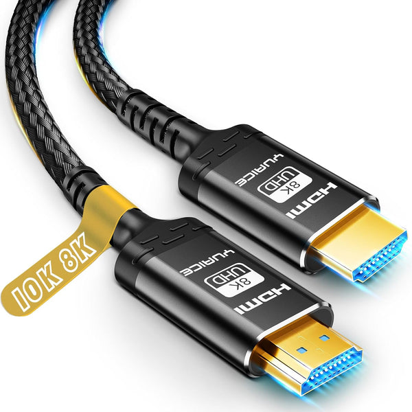 Yuaice 10K 8K 4K HDMI 2.1 Cable 1.5FT/0.45M, Ultra High Speed 48Gbps Braided