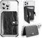 ?? Phone Wallet Stick On - Credit Card Holder for Cell Phone, Stick on for Back of Phone or Phone Case (Black)