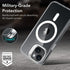 ESR Military-Grade Protective Case for iPhone 15 Plus, Clear Back Cover with Built-in Stash Stand, Compatible with