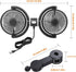 3 360 5V 2A Car Fan USB Powered for Baby: Dual Car Cooling Fans for Backseat Speed Separate Controlled Quiet Brushless