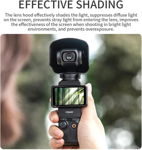 Lens Shade Cover for Gimbal Camera, Protector Hood for DJI Osmo Pocket 3 Accessories