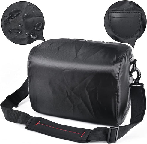 FOSOTO DSLR Camera Shoulder Bag Case Compatible for Canon EOS Rebel T7 T6 T8i SL3 T100 2000D 4000D 60D 80D 750D 90D 5D