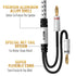 14 AWG Speaker Cable Wire 10 Feet with Gold-Plated Banana Tip Plugs, CL2 Rated Heavy Duty