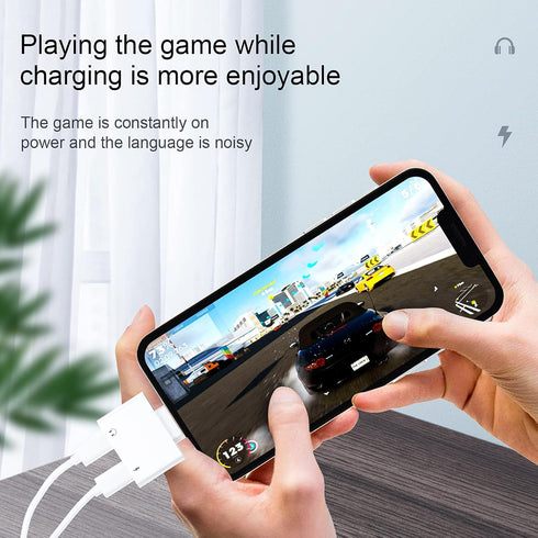 iPhone Dual Lightning Headphone Adapter Audio Charger (2pack) Jack Dongle Splitter 2in1 Adaptador Para AUX Earphone