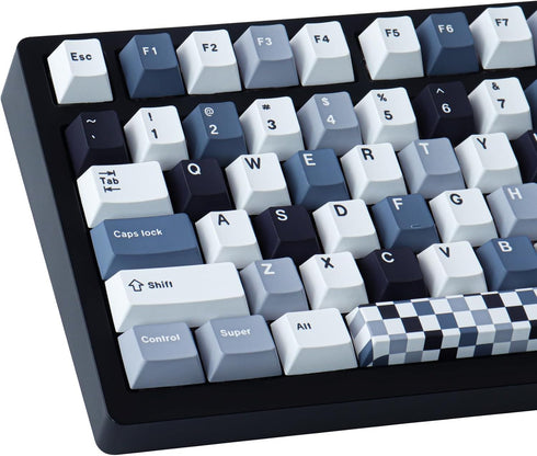 Hyekit PBT Keycaps, 134 Keys Mosaic Cherry Profile Dye-Sublimation Custom Keycaps with 6.25U 7U Spacebar for Mechanical