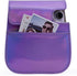 Frankmate PU Leather Camera Case for Fujifilm Instax Mini 11 12, Adjustable Strap and Pocket (Magic Purple)