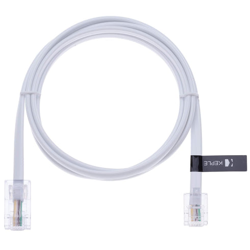 Keple 3m RJ11 to RJ45 Cable Phone Telephone Cord RJ11 6P4C to RJ45 8P8C Connector Plug Cable (White)