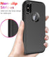 Diverbox Heavy Duty Protection Case for iPhone X/Xs, Shockproof with Tempered Glass Screen Protector, Black