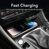 Compatible with Volkswagen Jetta Sprint 2019-2023 Wireless Charger Pad, Silicone Dual Charging Ports 15W Adapter (Black)