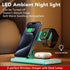 3 in 1 Foldable Charging Station for Apple Products, Fast Wireless Charger Dock for iPhone, iWatch, AirPods (Green)