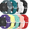 ECSEM Bands Compatible with Letscom ID205L, ID205U, ID205S, ID205G, Umidigi Uwatch 3, 9 Pack Soft Silicone Bands