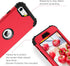 BENTOBEN for iPhone SE 2022 Case, Heavy Duty 3 in 1 Full Body Rugged Shockproof Cover for Girls Women, Red/Black