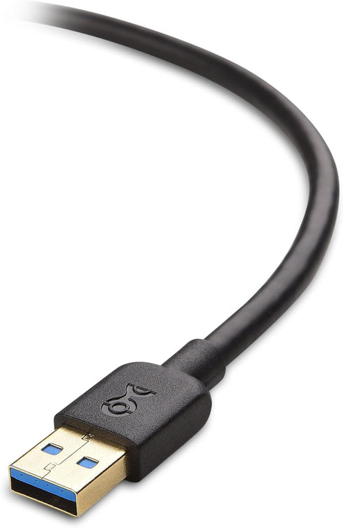 Cable Matters Long USB to USB Extension Cable 10 ft (USB 3.0 Extension Cable) in Black for Webcam, VR Headset, Printer,