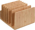 MobileVision 7 Bamboo Device Organizer for Smartphones, Tablets and Laptops, Slots With Extra Wide Slots for Laptops