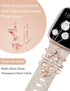 Minyee Compatible Apple Watch Band with Charms Women 41mm 40mm 38mm 42mm 44mm 45mm 49mm Silicone Strap