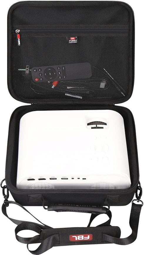 FBLFOBELI Hard Carrying Projector Case Compatible with HOMPOW C10 Mini Projector, Fits