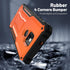 ExoGuard for Moto G Play 2021 Case, Rubber Shockproof Full-Body Cover with Built-in Screen Protector, Orange