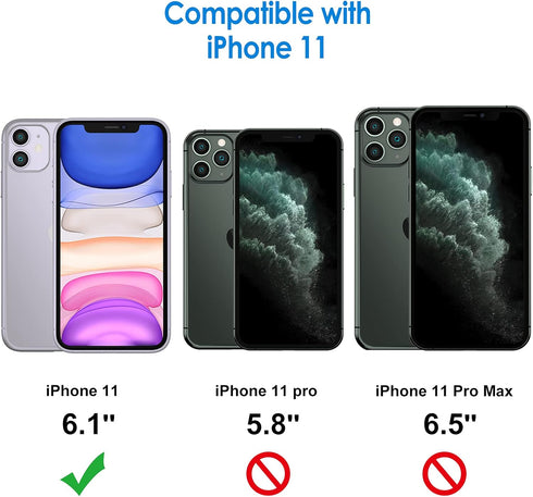 JETech Screen Protector for iPhone 11 6.1-Inch, 2-Pack with Camera Lens Protector, Tempered Glass Film