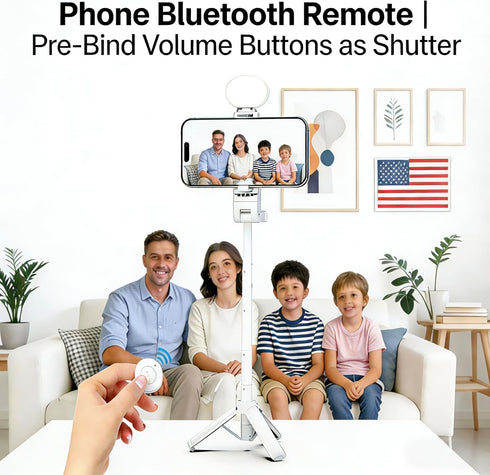 X JIAYOSEE 2026 New Pocket Selfie Stick: Magnetic/Clamp Dual Mount, Multi-Angle, Tripod, Wireless Remote, Fill Light