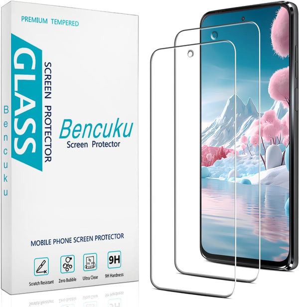 HPTech Screen Protector (2 Pack) for Motorola Moto G Stylus 5G (2023) - Tempered Glass, Anti-Scratch, Bubble-Free.