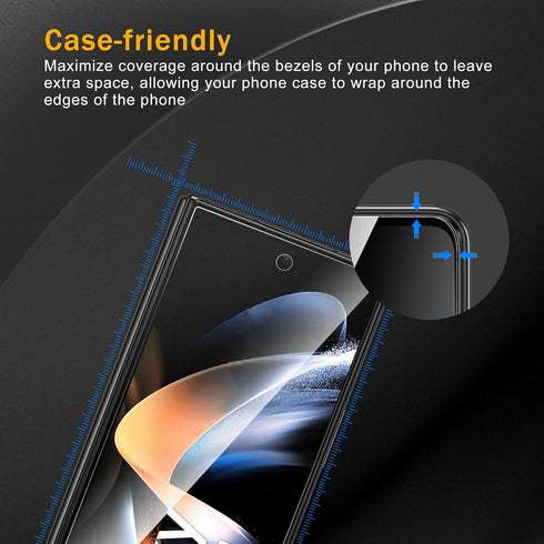 3 Pack Privacy Screen Protector for Samsung Galaxy Z Fold 4, Anti Spy Tempered Glass with Camera Lens Protector