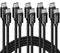 CLEEFUN 5-Pack USB C to USB C Cable 3ft, 60W Fast Charging Cord for iPhone 15/15 Pro Max/15 Plus, iPad/MacBook, Samsung