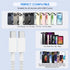 for iPhone 15 USB C Fast Charger Cable, 2pack 6FT USB C to USB C Charging Cord, Nylon Braided Long Charger Cable for