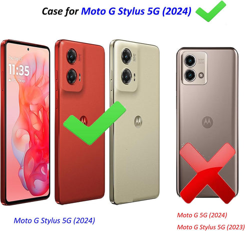for Motorola Moto G Stylus 5G 2024 Case: Clear Cute Flowers Floral Design for Girls Women Slim Soft TPU Bumper Shockproof Silicone Cell Phone Cover (Lucky Fox)