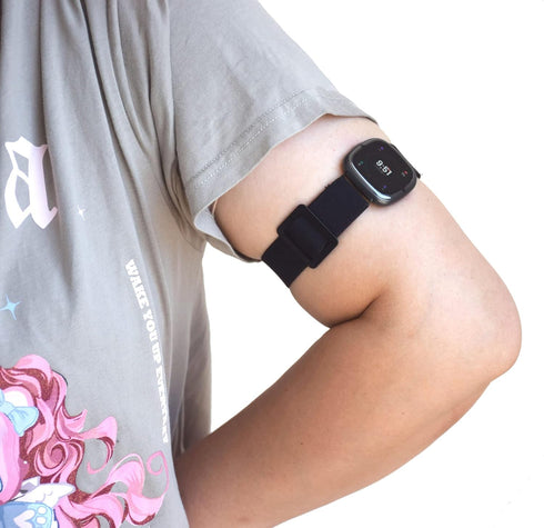 Adjustable Elastic Armband for Fitbit Sense 2/Sense/Versa 4/Versa 3 Smartwatch, Stretchy Band for Men and Women