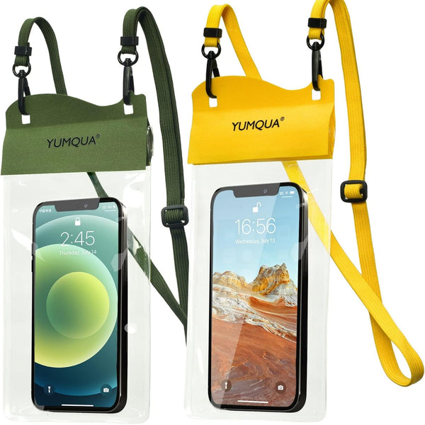 Large Waterproof Phone Pouch 2 Pack, IPX8 Dry Bag Compatible with iPhone 15 14 13 12 11 Pro Max/Galaxy S23 Ultra S22