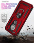 Military Grade Drop Impact Case for Motorola, 5.7 inch with Metal Rotating Ring Kickstand, Blue