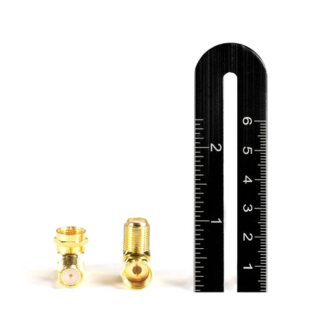 THE CIMPLE CO Gold Coaxial Cable Right Angle Connector - 4 Pack for Tight Corners and Flat Panel TV Mounting