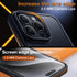 iPhone 15 Pro Case, Shockproof Military Grade Protection, Slim Translucent Hard Back, Frosted Black, 6.1''