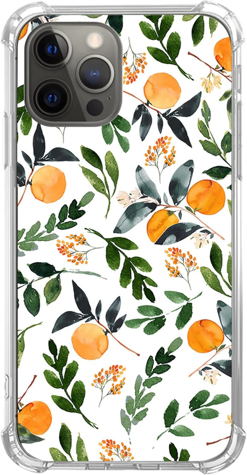 Elifi Edeal Citrus Phone Case for iPhone 13 Pro Max, Cute Orange Fruits Case