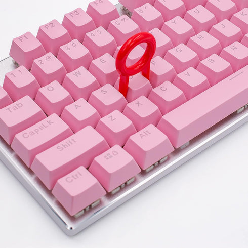 Granvela Keycaps, 104 Keys ABS Keycap Set for Mechanical Keyboards, ANSI US-Layout, Light Pink for RGB